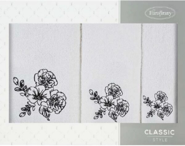 FROTÉ UTERÁK MELANI SADA 1KS 30X50 CM, 1KS 50X90 CM, 1KS 70X140 CM BIELA