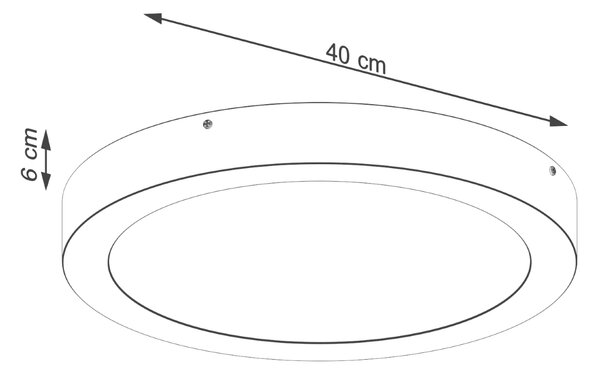 Stropné LED svietidlo Onyx 40, 1x LED 23w, 3000k, w