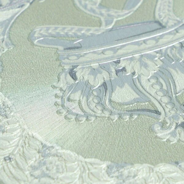 A.S. Création | Vliesová tapeta na stenu Versace 6 79134-3 | 0,53 x 10,05 m | zelená, modrá, biela