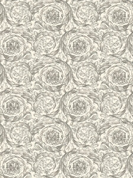 A.S. Création | Vliesová tapeta na stenu Versace 6 79135-3 | 0,53 x 10,05 m | biela, šedá