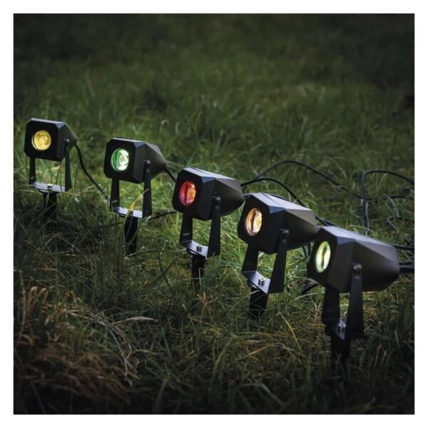 SADA 4x LED RGBIC Stm. von. lampa LED/7W/230V 3000-6500K IP65 Wi-Fi Tuya