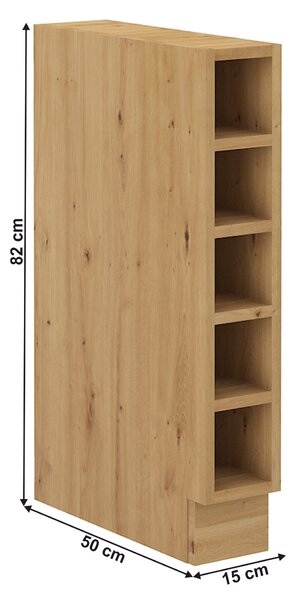 NovýNábytok.sk Dolný kuchynský regál Lesana 2 (dub artisan) 15D OTW BB . Vlastná spoľahlivá doprava až k Vám domov. 1063984