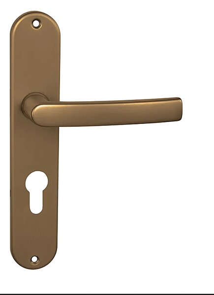 Dverové kovanie MP BA - MIRA - S (F4 - Bronz elox), kľučka-kľučka, Otvor pre obyčajný kľúč BB, MP F4 - Bronz elox, 72 mm