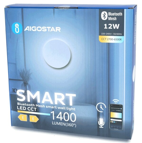 Aigostar MESH Smart LED nástenné stmievateľné svietidlo 12W/230V biele