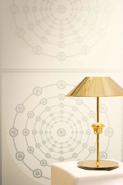 A.S. Création | Vliesová tapeta na stenu Versace 6 79175-2 | 0,53 x 10,05 m | krémová, metalická