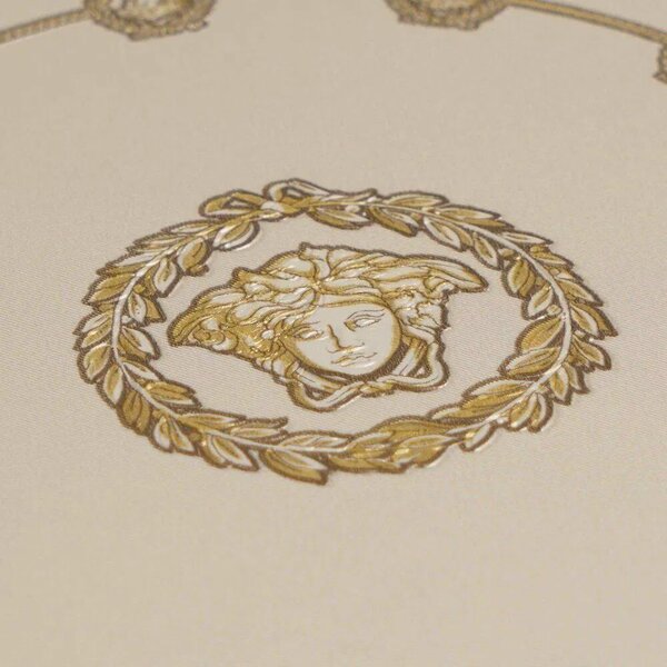 A.S. Création | Vliesová tapeta na stenu Versace 6 79175-3 | 0,53 x 10,05 m | krémová, béžová, zlatá