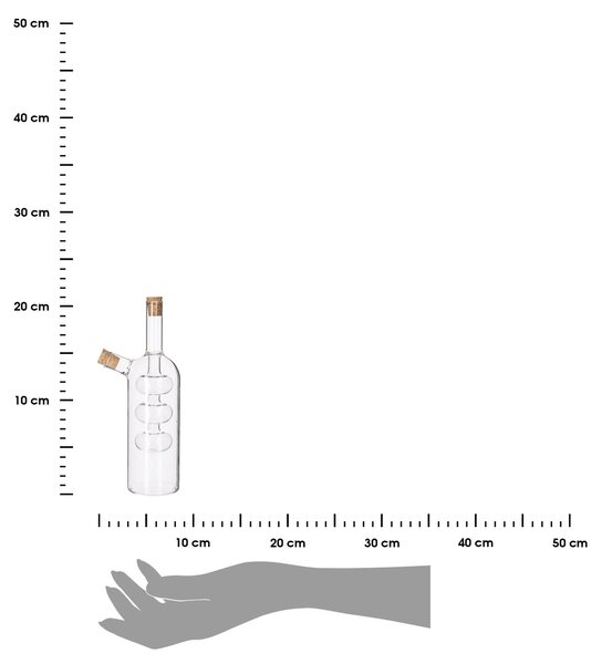 Sklenená karafa na olej a ocot Duo 220 ml/70 ml