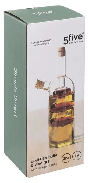 Sklenená karafa na olej a ocot Duo 220 ml/70 ml