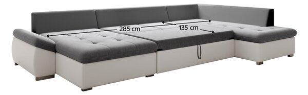 NovýNábytok.sk Rozkladacia sedacia súprava Matras (soro 93 + biela ekokoža) (P) . Vlastná spoľahlivá doprava až k Vám domov. 1064012