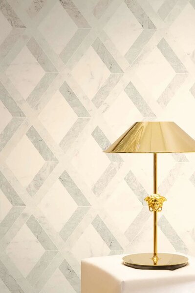 A.S. Création | Vliesová tapeta na stenu Versace 6 79133-1 | 0,53 x 10,05 m | krémová, šedá
