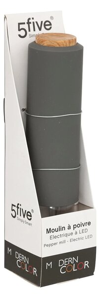 Elektrický mlynček na korenie Modern Gray, 22,5 cm