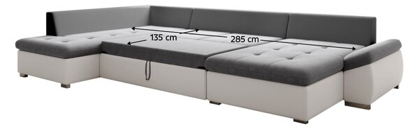 NovýNábytok.sk Rozkladacia sedacia súprava Matras (soro 93 + biela ekokoža) (L) . Vlastná spoľahlivá doprava až k Vám domov. 1064011