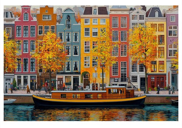 Obraz jesenné kanály Amsterdamu