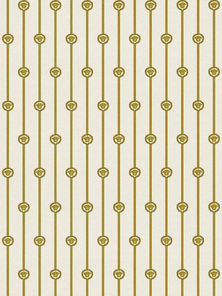 A.S. Création | Vliesová tapeta na stenu Versace 6 79173-1 | 0,53 x 10,05 m | biela, krémová, zlatá