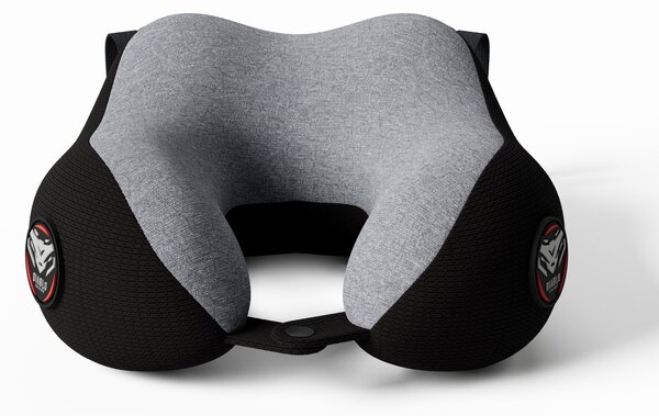 Cestovný vankúš na krk, do lietadla, pamäťová pena, sivo-čierny: Diablo TRAVEL PILLOW