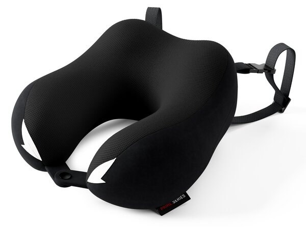 Cestovný vankúš na krk, do lietadla, pamäťová pena, čierny: Diablo TRAVEL PILLOW