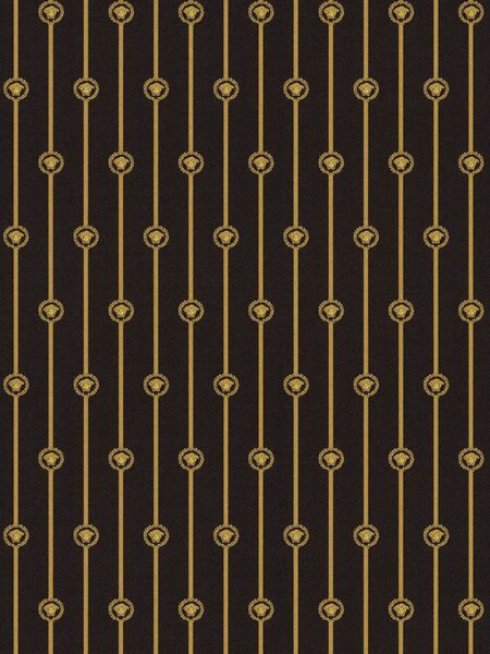 A.S. Création | Vliesová tapeta na stenu Versace 6 79173-2 | 0,53 x 10,05 m | čierna, zlatá