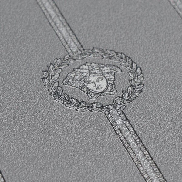 A.S. Création | Vliesová tapeta na stenu Versace 6 79173-3 | 0,53 x 10,05 m | sivá, metalická