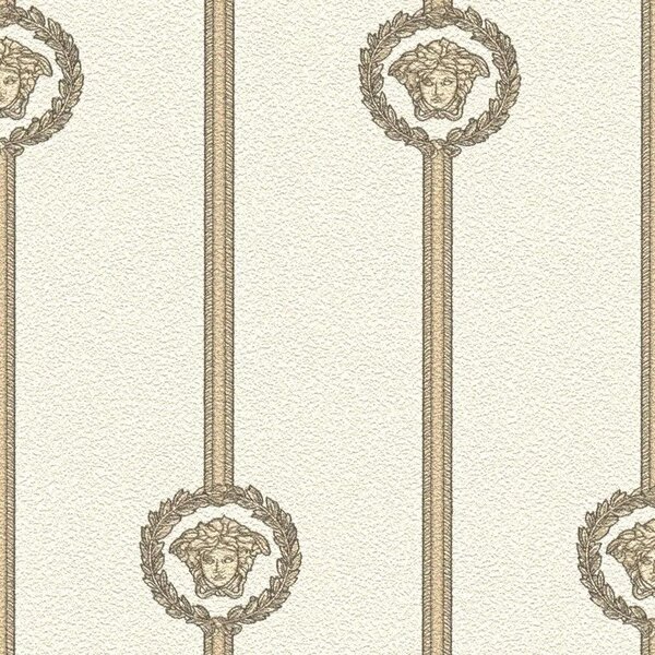 A.S. Création | Vliesová tapeta na stenu Versace 6 79173-5 | 0,53 x 10,05 m | biela, krémová, béžová
