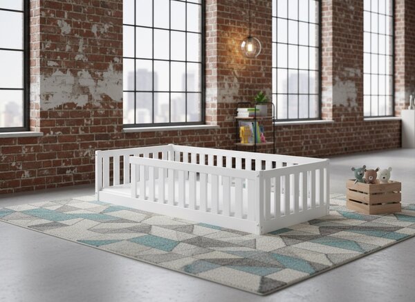 HRUŠKA Posteľ BELLA SIMA 190x90 Montessori z masívu – biela
