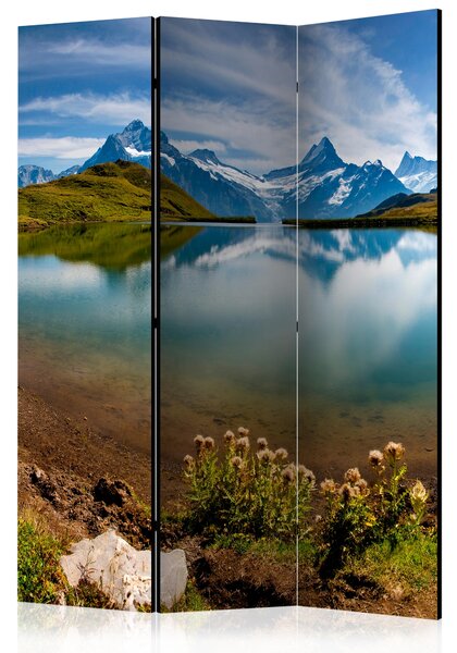 Artgeist Paraván - Lake with mountain reflection, Switzerland [Room Dividers]
