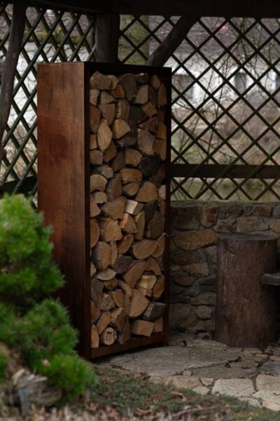 Stora Záhradný drevník 180 x 120 x 40 cm, corten CORGARDEN 1035