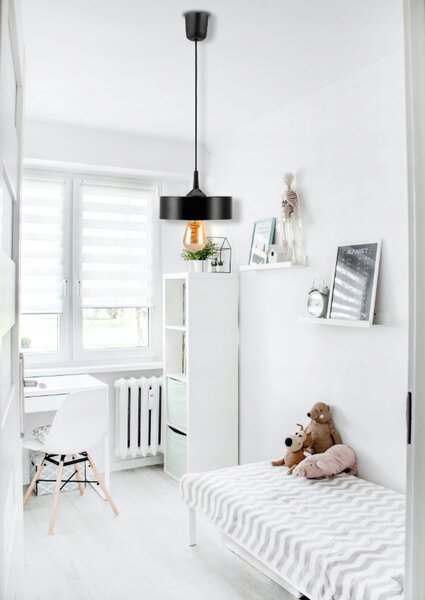 Závěsné stropní svítidlo / lustr LED E27, nastavitelné 0–100 cm, hliníkové stínidlo