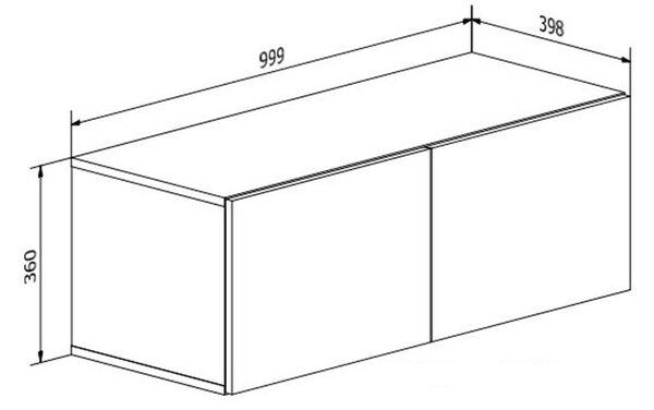 ZÁVESNÝ TV STOLÍK ELEGANTE KAŠMÍR 100 cm