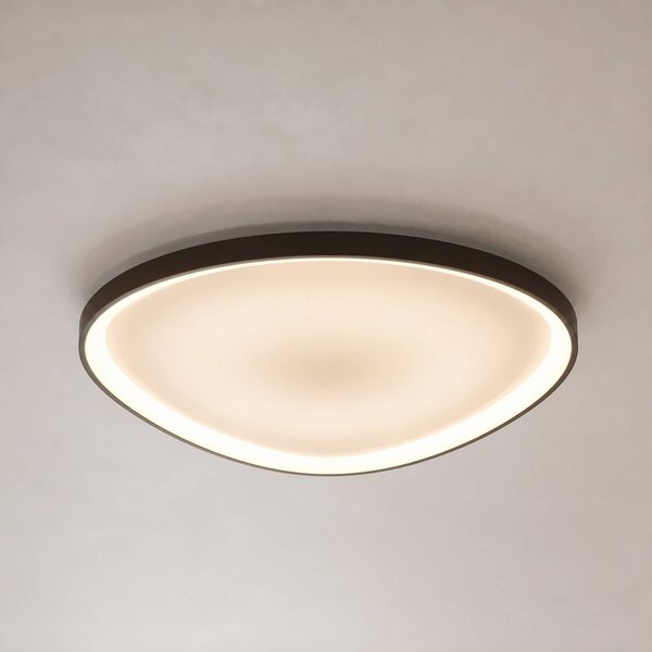 Lucande Stropné LED svetlo Asken, 61 cm, hnedé, stmievateľné, Hnedá / hrdzavá, Chodba, Hliník, Moderný, Závesné svietidlo