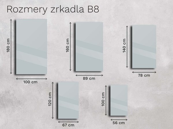 Zrkadlo s rámom B8