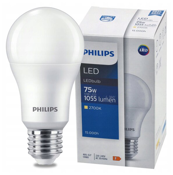 LED žiarovka E27 PHILIPS 10W 1055lm 2700K A60 - tepla biela