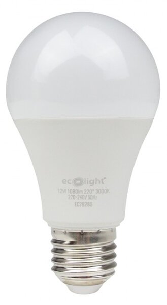 LED žiarovka E27 12W 1080lm 3000K Teplá farba svetla WW Eco Light