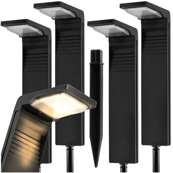 Solárna LED záhradná lampa na záhradný stĺpik so senzorom súmraku