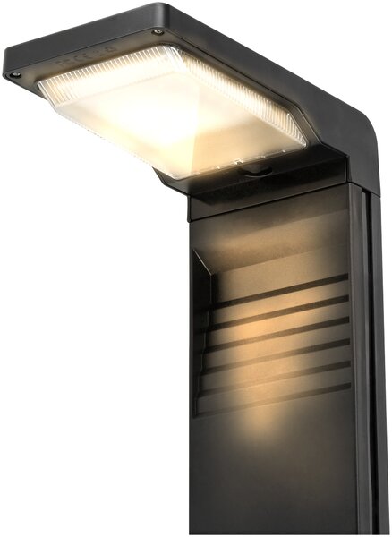 Solárna LED záhradná lampa na záhradný stĺpik so senzorom súmraku