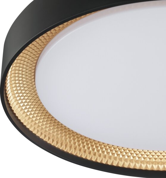 Brilliant - LED stmievateľné stropné svietidlo WALDO LED/24W/230V čierna/zlatá + diaľkové ovládanie