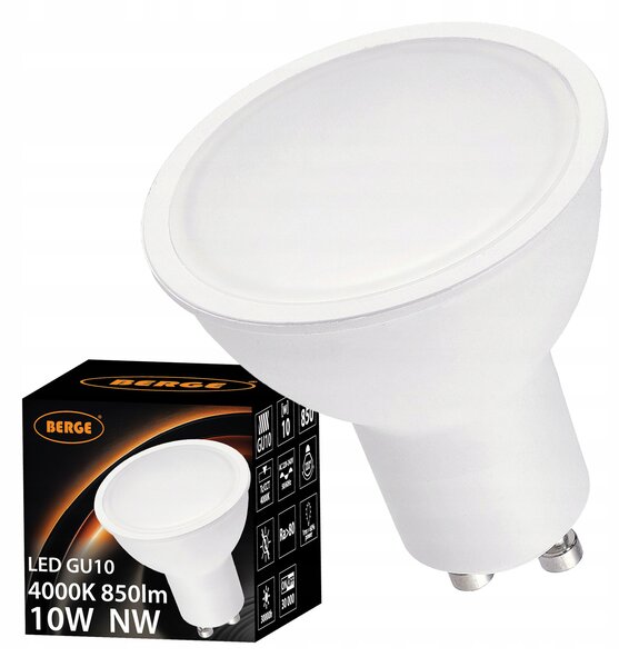 LED žiarovka Gu10 10W 800lm Neutrálna farba 4000K EcoLight