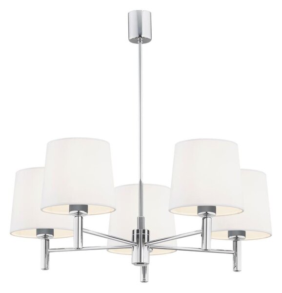 Brilagi - Luster na tyči MONTE 5xE27/60W/230V krémová/lesklý chróm