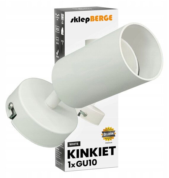 LED halogénová nástenná lampa 1xGU10 biela bodová