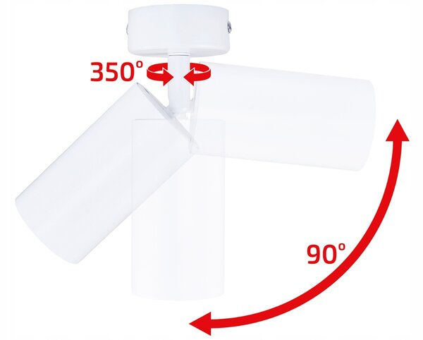 LED halogénová nástenná lampa 1xGU10 biela bodová