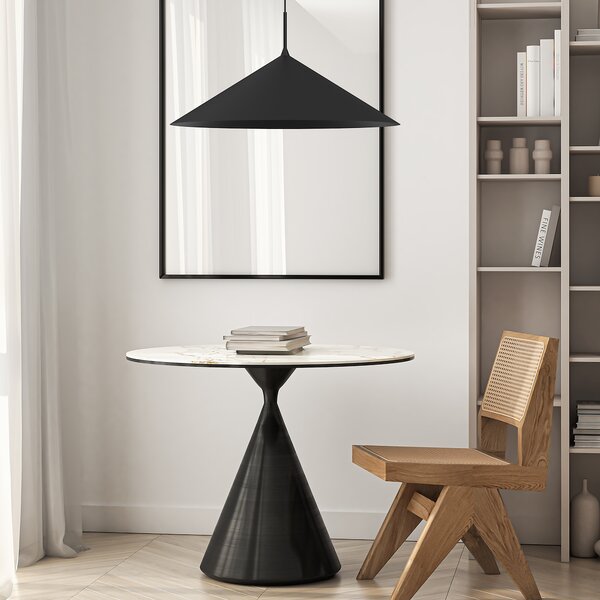 Závesné svietidlo Capital, 1x čierne kovové tienidlo, (fi 60cm), b