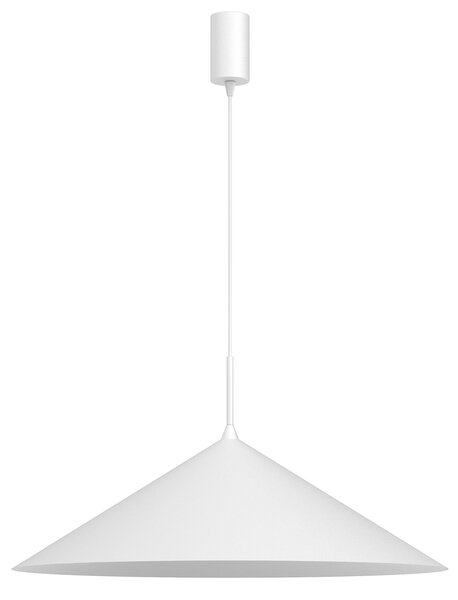 Závesné svietidlo Capital, 1x biele kovové tienidlo, (fi 60cm), w