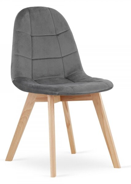SUPPLIES BORA jedálenská stolička v škandinávskom štýle - šedá farba