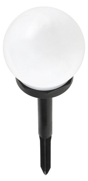 SADA 4 solárnych záhradných lámp, LED, BIELA, 10 cm, vodotesná, IP44
