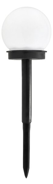 SADA 4 solárnych záhradných lámp, LED, BIELA, 10 cm, vodotesná, IP44