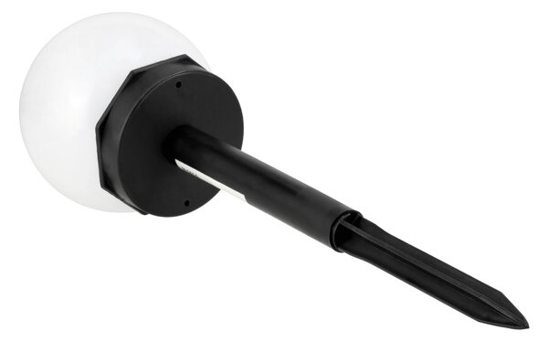 SADA 4 solárnych záhradných lámp, LED, BIELA, 10 cm, vodotesná, IP44