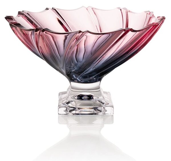 KRIŠTÁĽOVÁ MISA BOHEMIA PONTI SMOKE PINK NA NOHE 310MM