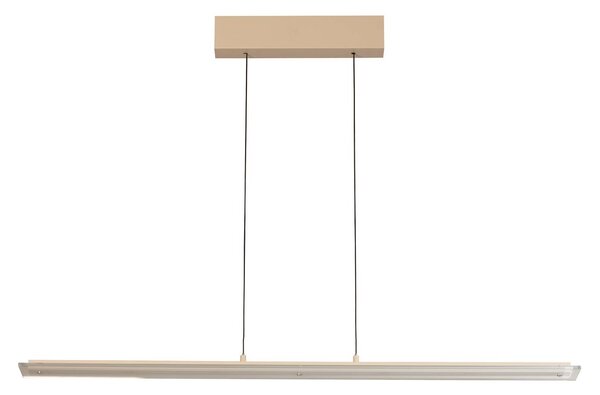 LED závesné svietidlo Torvi, piesková/biela, dĺžka 115 cm,, Krémová / jantárovo žltá, Obývacia izba / jedáleň, kov, Moderný