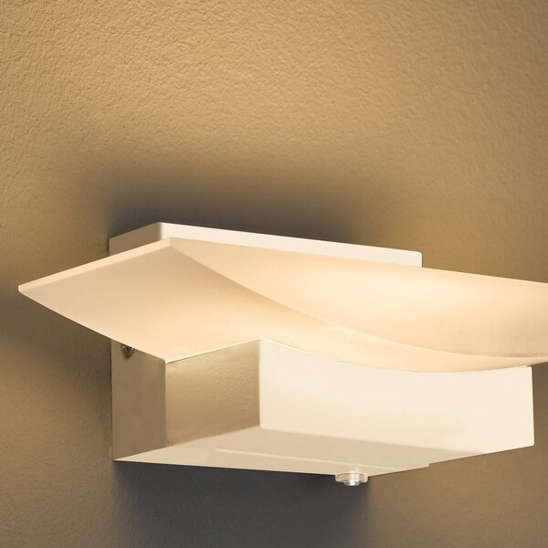 LED nástenné svetlo Bowl TW, šírka 20 cm, piesková farba, Krémová / jantárovo žltá, Obývacia izba / jedáleň, kov, Moderný, Nástenné svietidlo