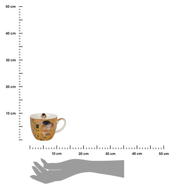 Porcelánový hrnček Klimt The Kiss 460 ml
