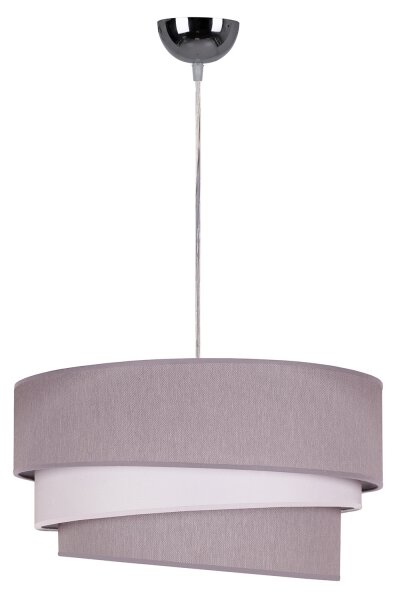 Duolla - Luster na lanku TRIO 1xE27/40W/230V pr. 45 cm šedá/biela